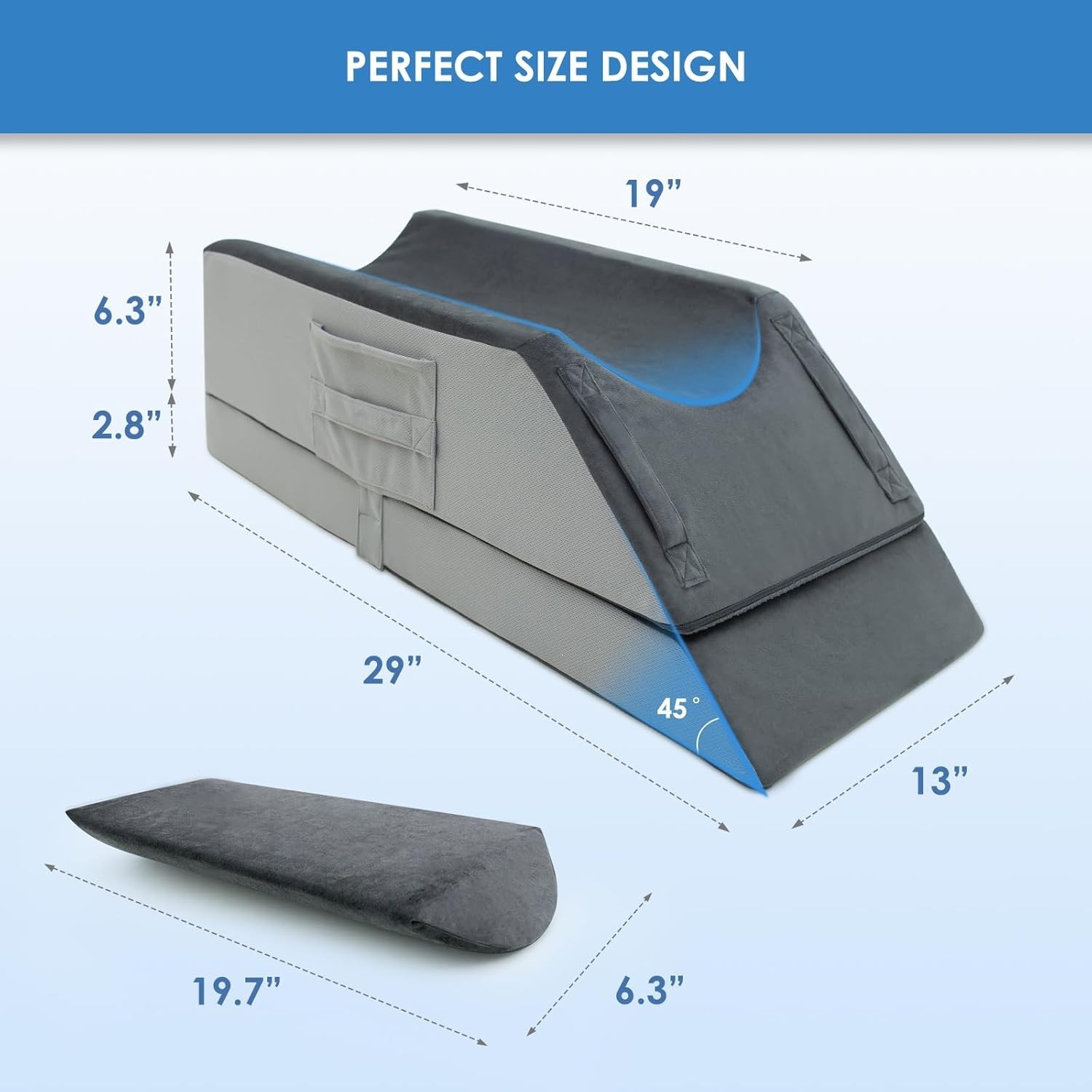 Leg Elevation Pillows After Surgery,4-Height Adjustable Leg Elevating