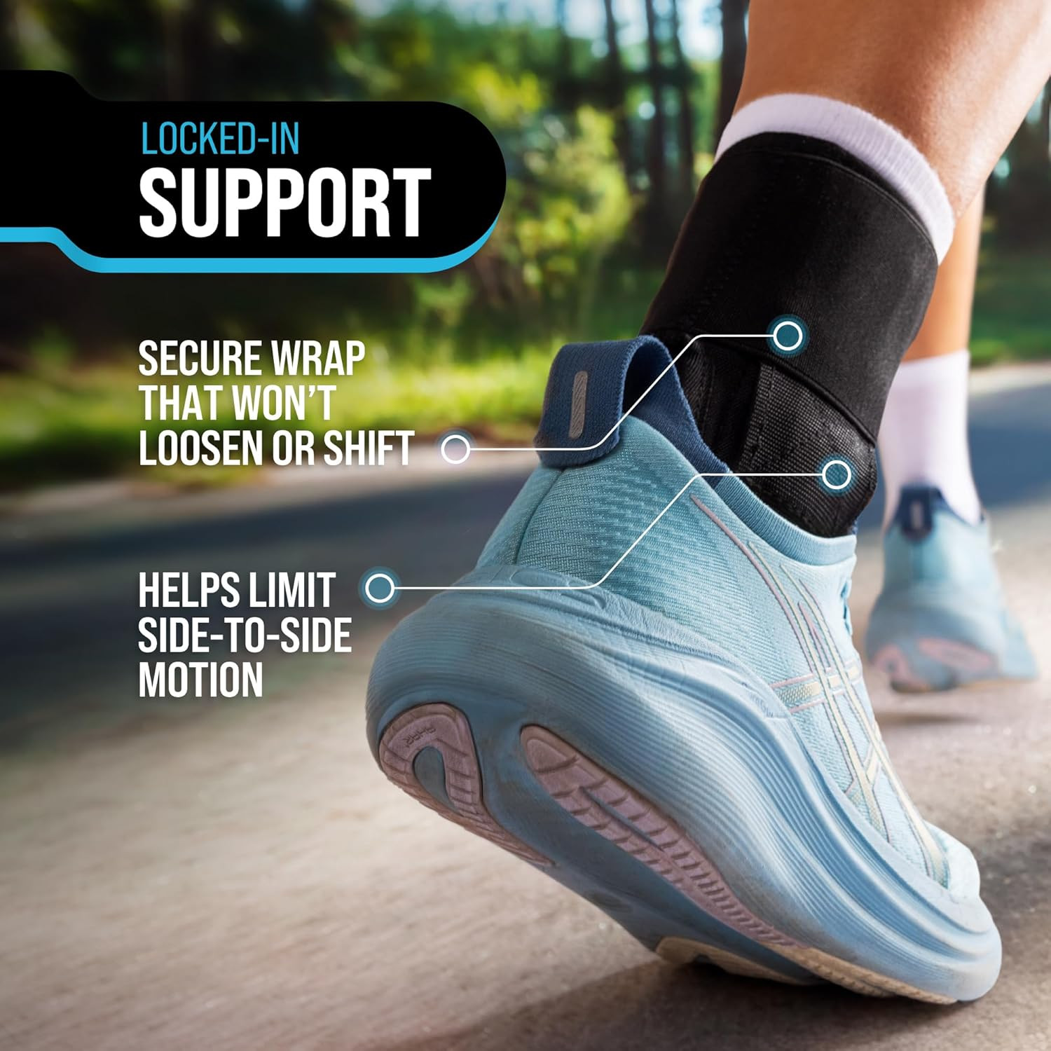 Ankle Brace Lace Up Adjustable Support With Side Stabilizers Sports Sprain