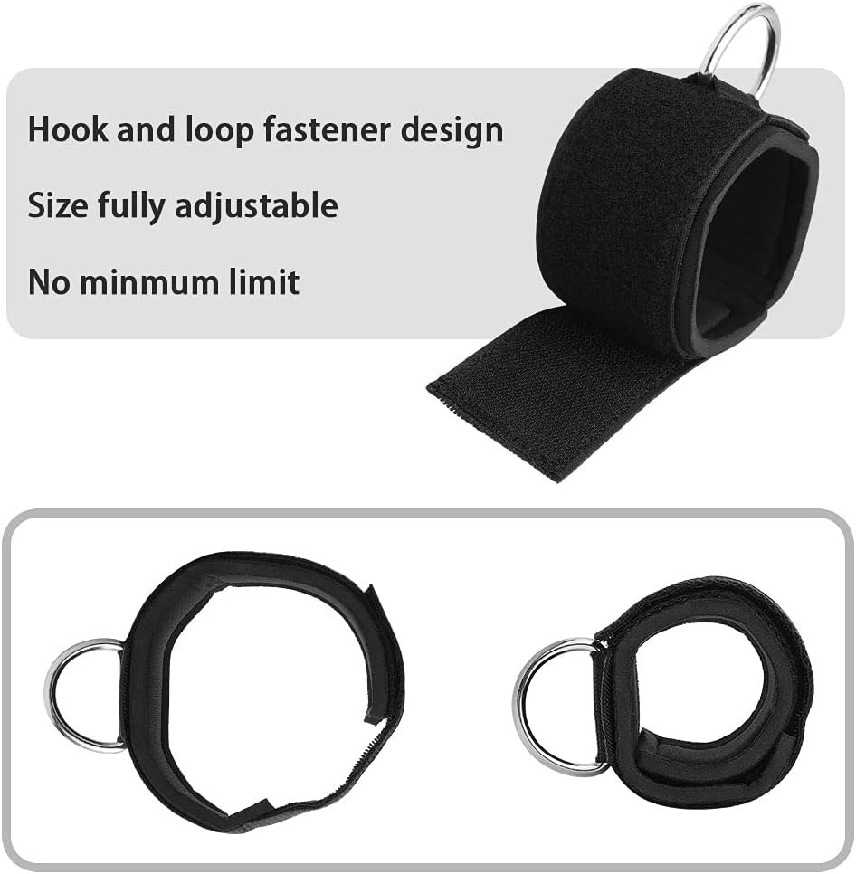 Neoprene Ankle and Wrist Cuffs with D-Ring – Ideal for Glute and Legs Training