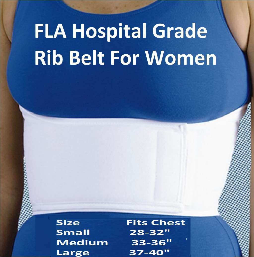 FLA Hospital Grade Rib Belt For Women (White) Universal (24-48″)