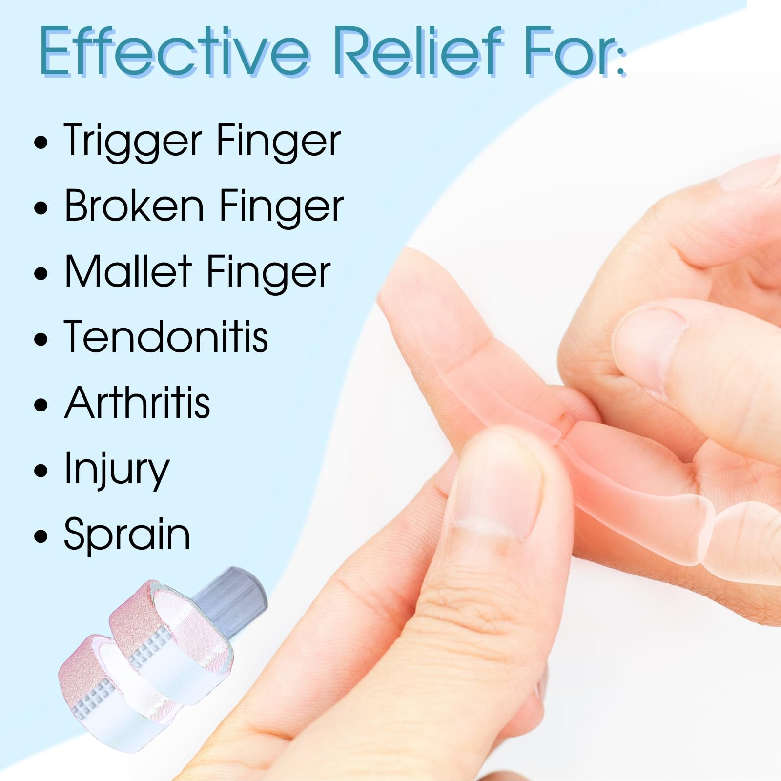 5 Pcs Thumb Finger Splint,Trigger Finger Splints,Finger Brace,Injured Mallet Fin
