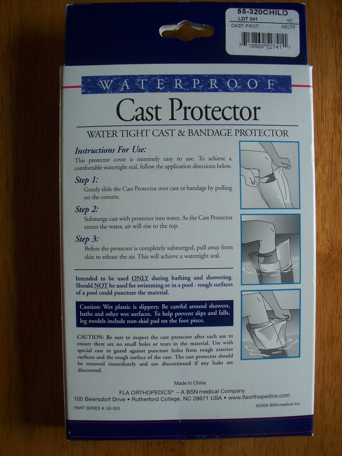 FLA Orthopedics, Waterproof Cast Protector, Child Half Leg, New in Pkg