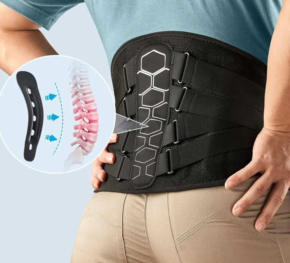 Lower Back Support Belt Lumbar Brace Sciatica Pain Relief Adjustable Soft Pad