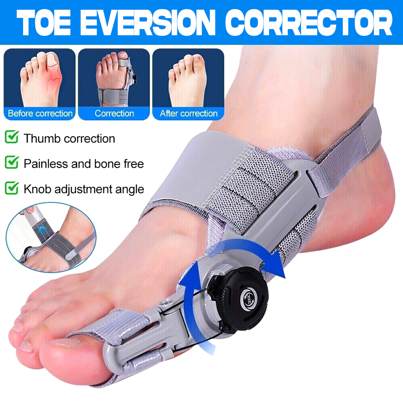 1/2PCS Hallux Valgus Pain Relief Support Big Toe Bunion Straightener Corrector