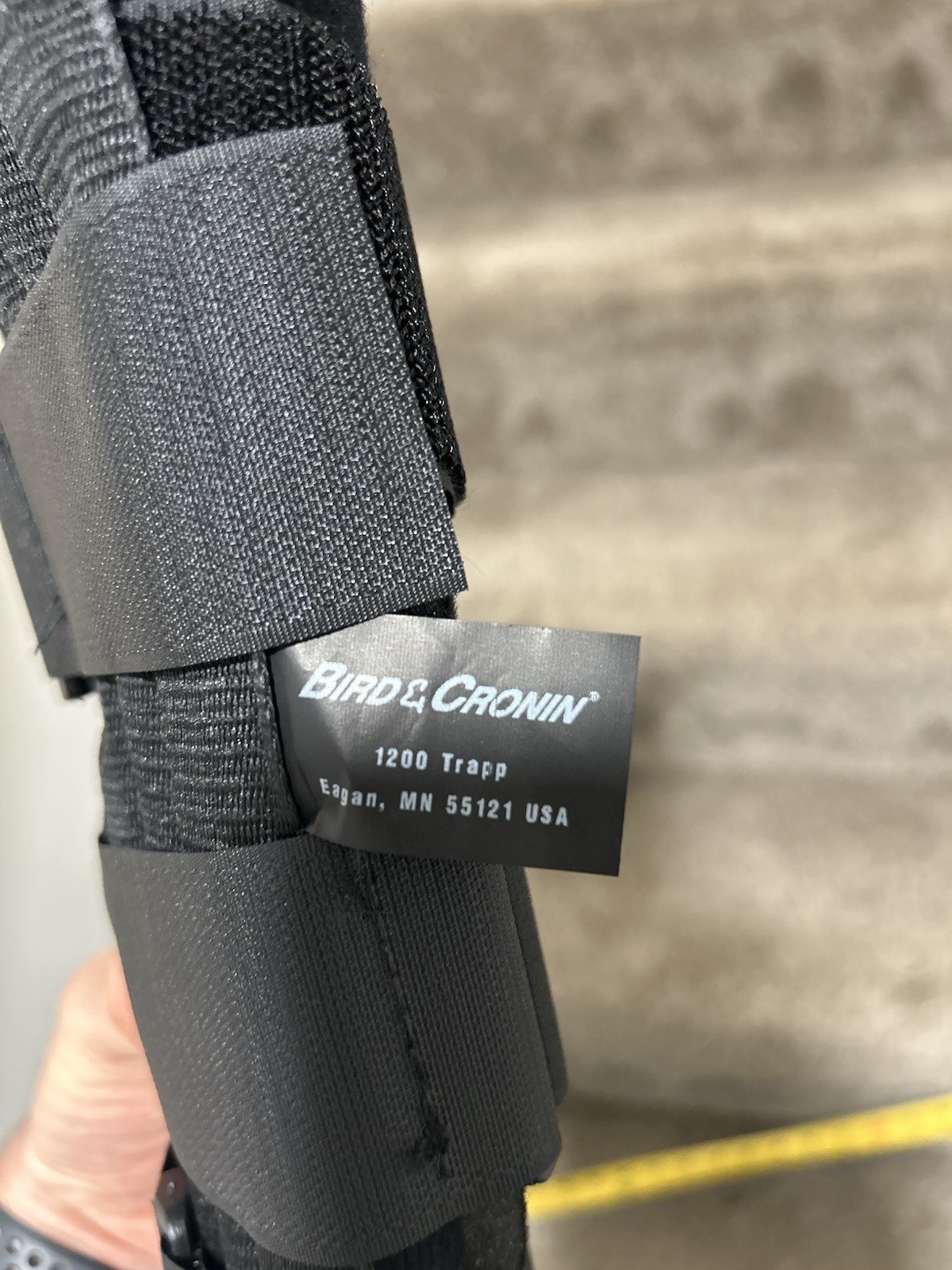 Bird & Cronin Latex Free Adjustable Nylon Knee Immobilizer Brace Black 23 in