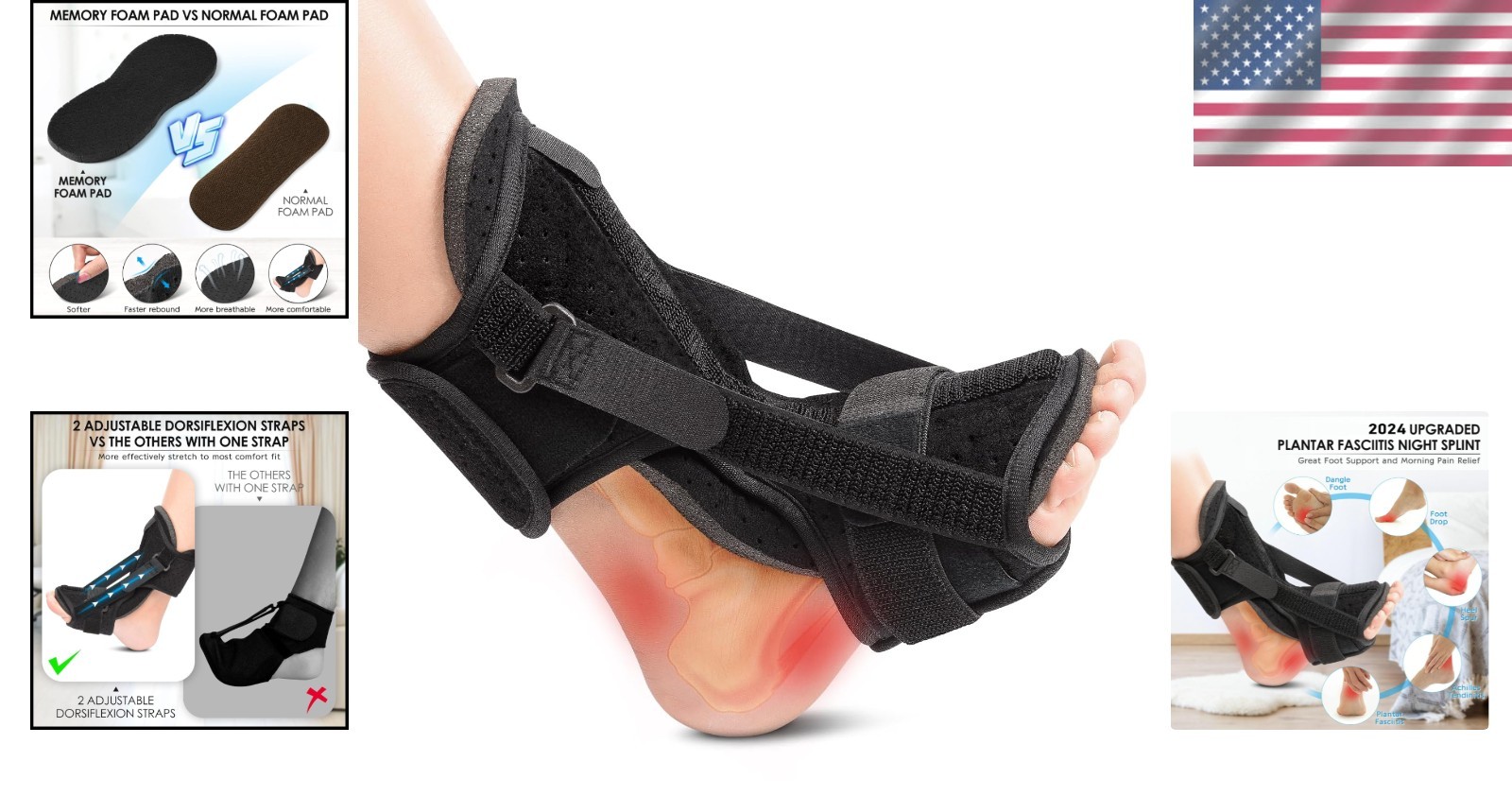 Essential Ankle Support Splint: Soft Foam & Flexible Design for Foot Pain Relief