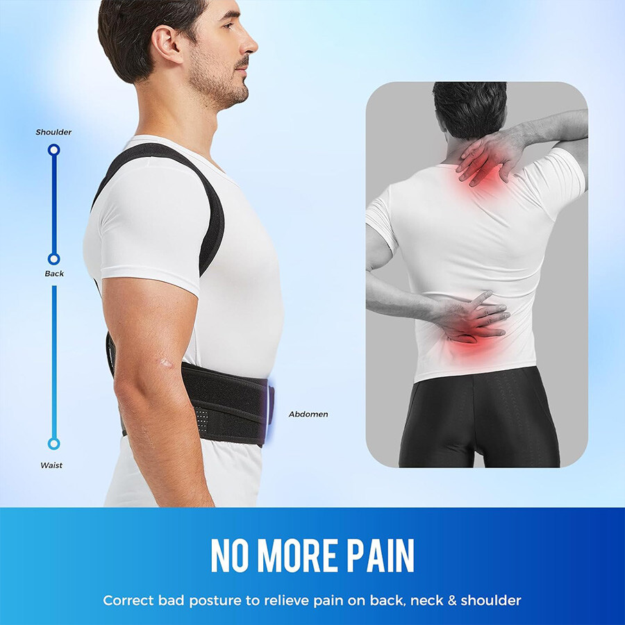 Men Women Posture Corrector for Hunched Back Kyphosis, Compression Fracture Belt