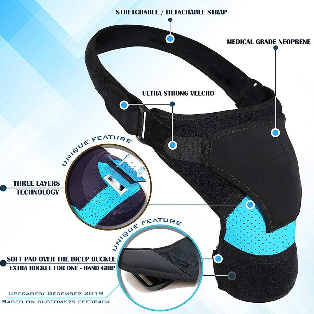 Healthy Lab Co Compression Shoulder Support Brace Sleeve for Dislocation Torn