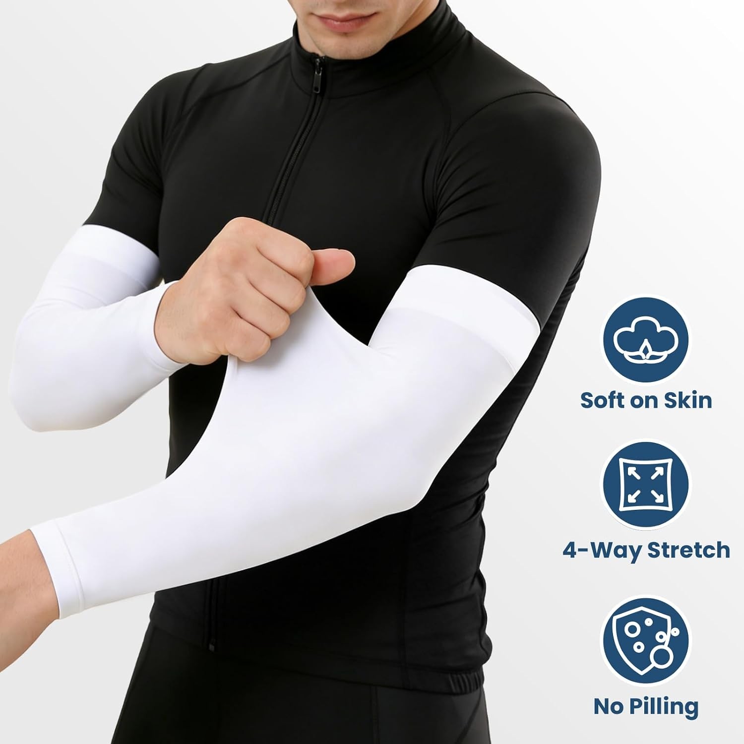 Cooling Compression Arm Sleeves 8 Pairs UV Sun Protection Outdoor Sports Men Wom