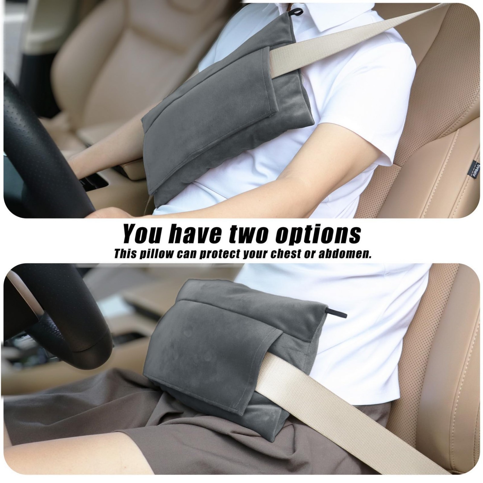 Soft Seatbelt Pillow for Post-Surgery Comfort | Mastectomy, Heart Surgery, Hyste