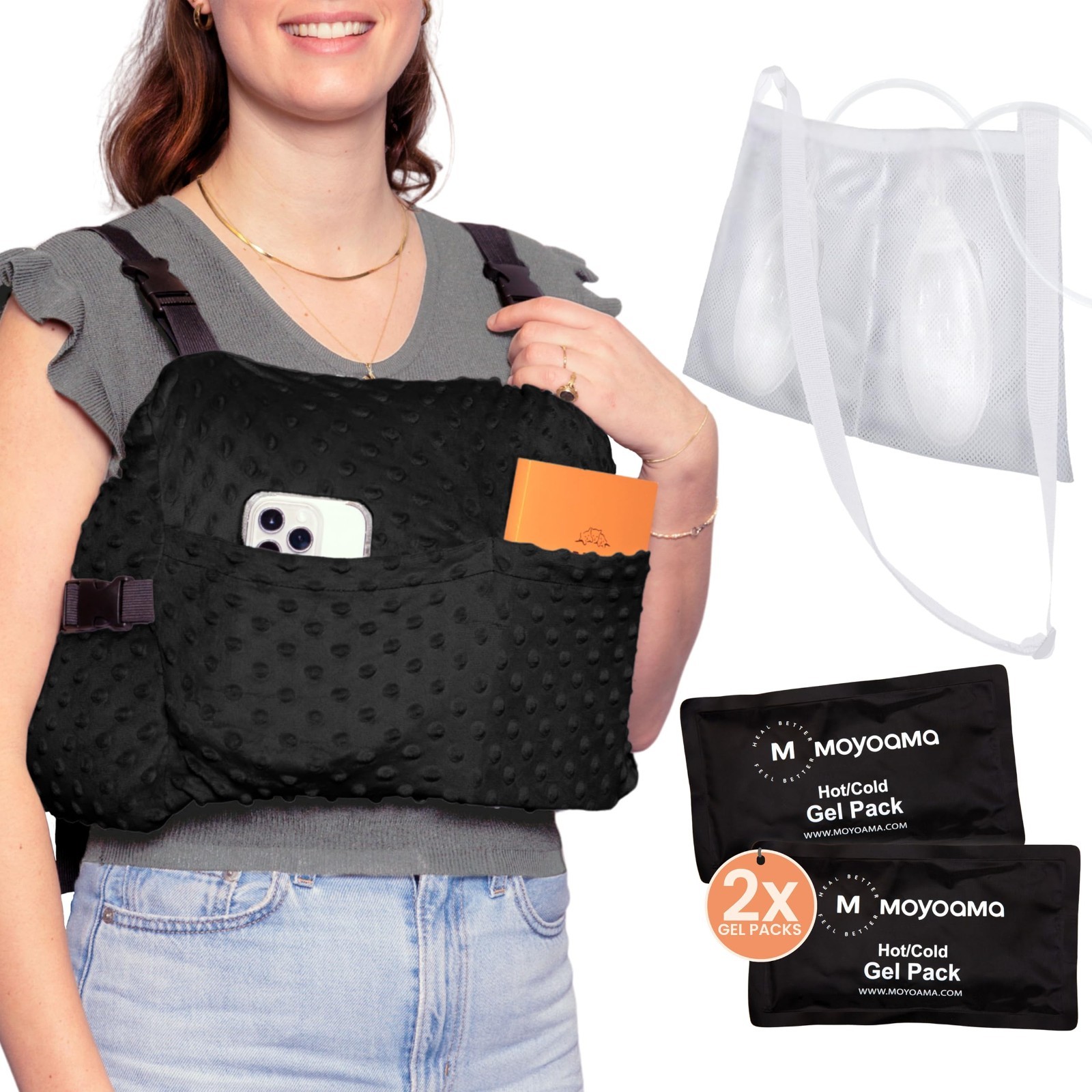 Post Mastectomy Pillow with Secure Strap – Washable Cover for Breast Surgery Rec