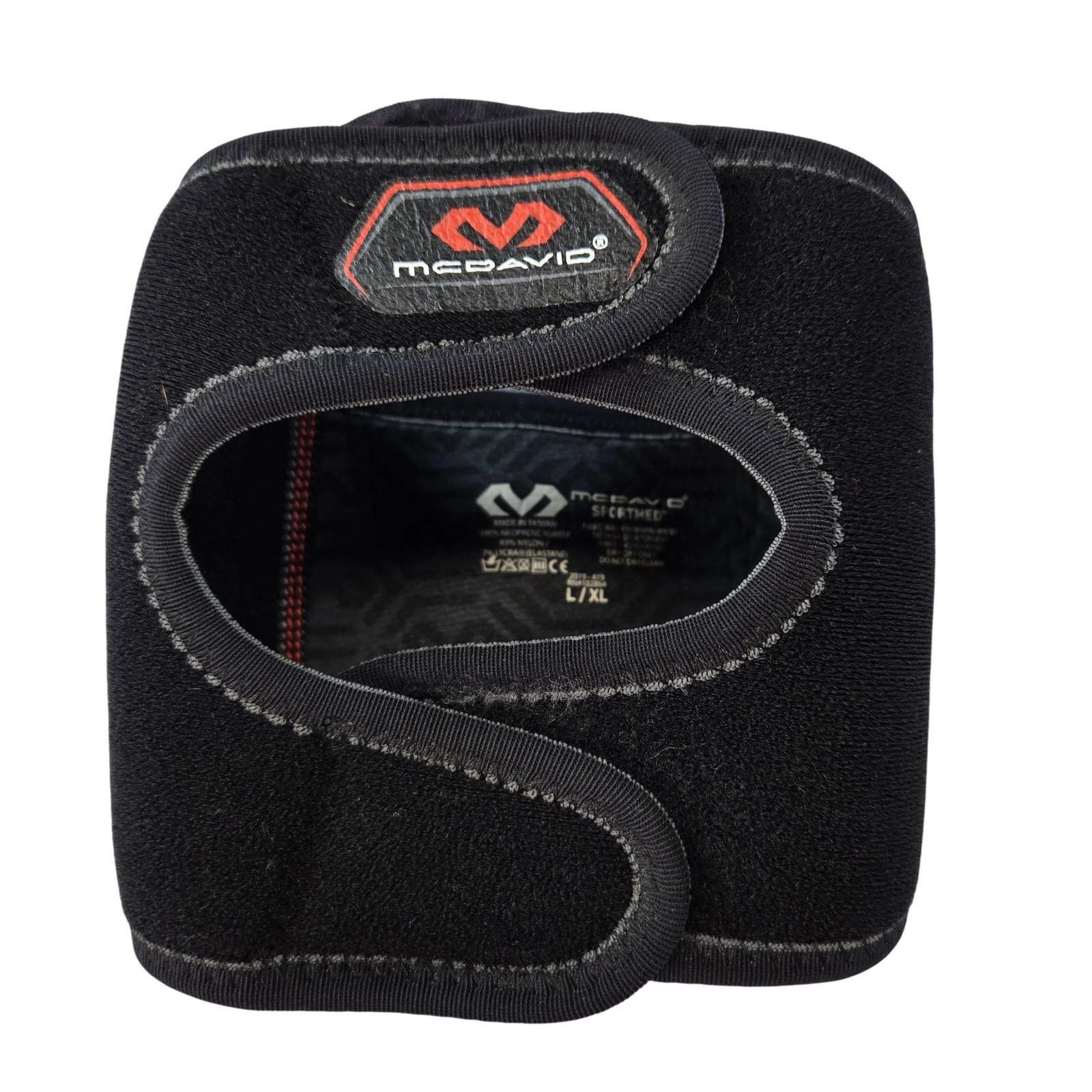 McDavid Brace L Leg Compression Stabilization Neoprene Nylon Rubber Black