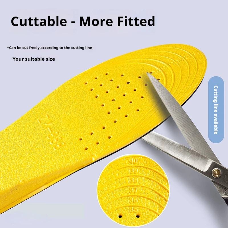 2Pcs/4Pcs New Comfortable Shock-absorbing Insole 1.5-3.5cm Height-increasing Ins