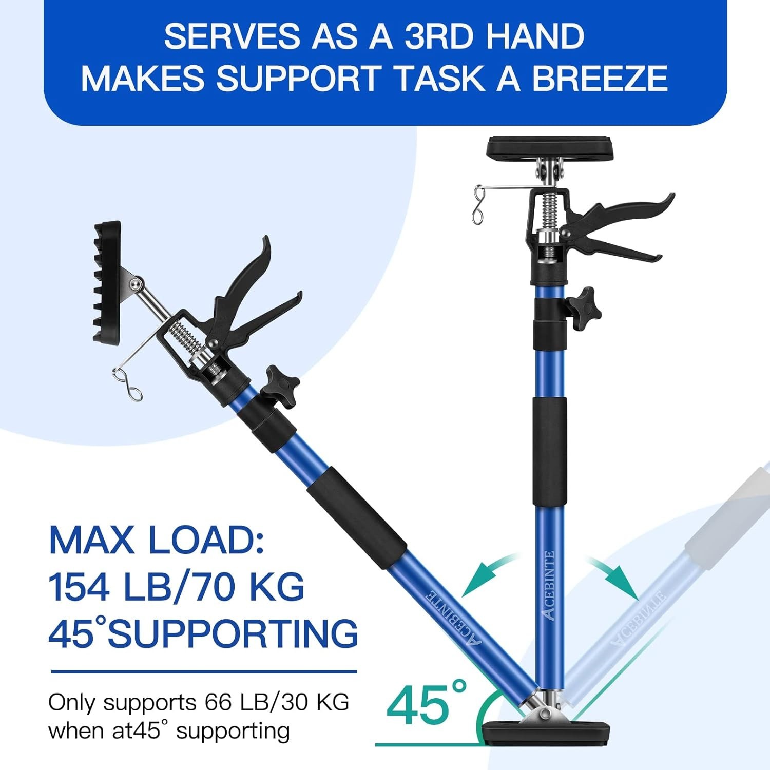 4PK Support Pole,Steel Telescopic Quick Adjustable 3rd Hand Support System, S…