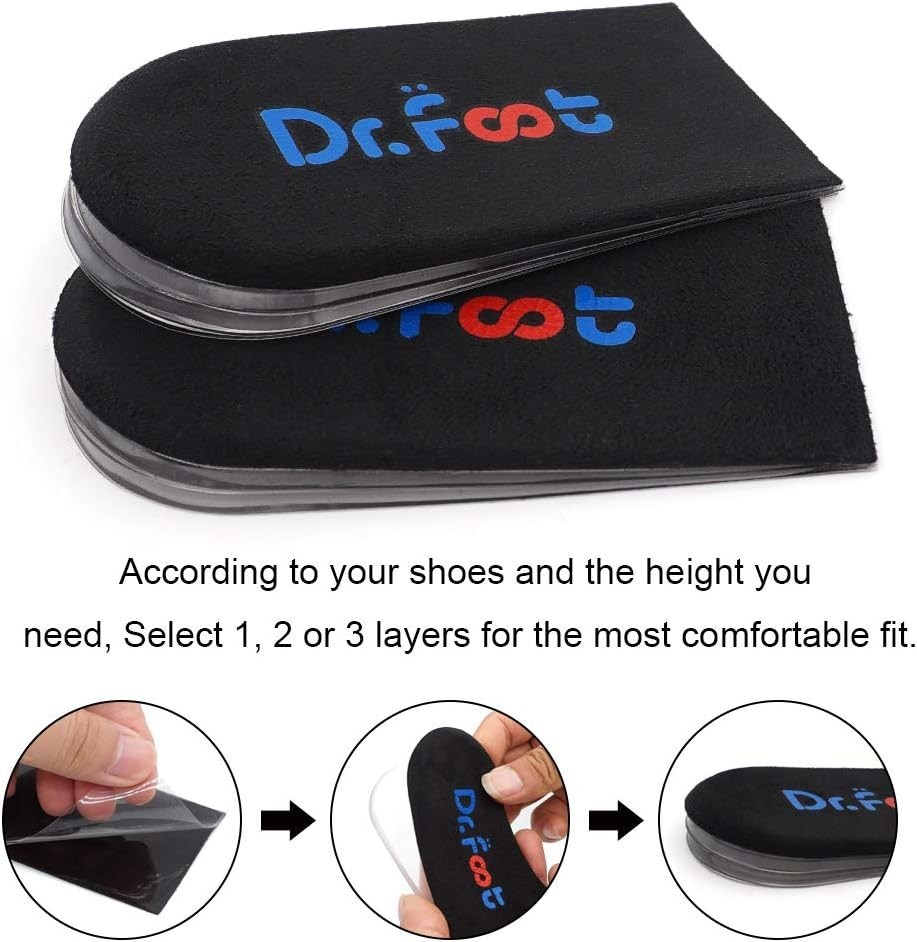 Height Adjustable Heel Lift Inserts for Leg Length Discrepancy & Sports Injuries