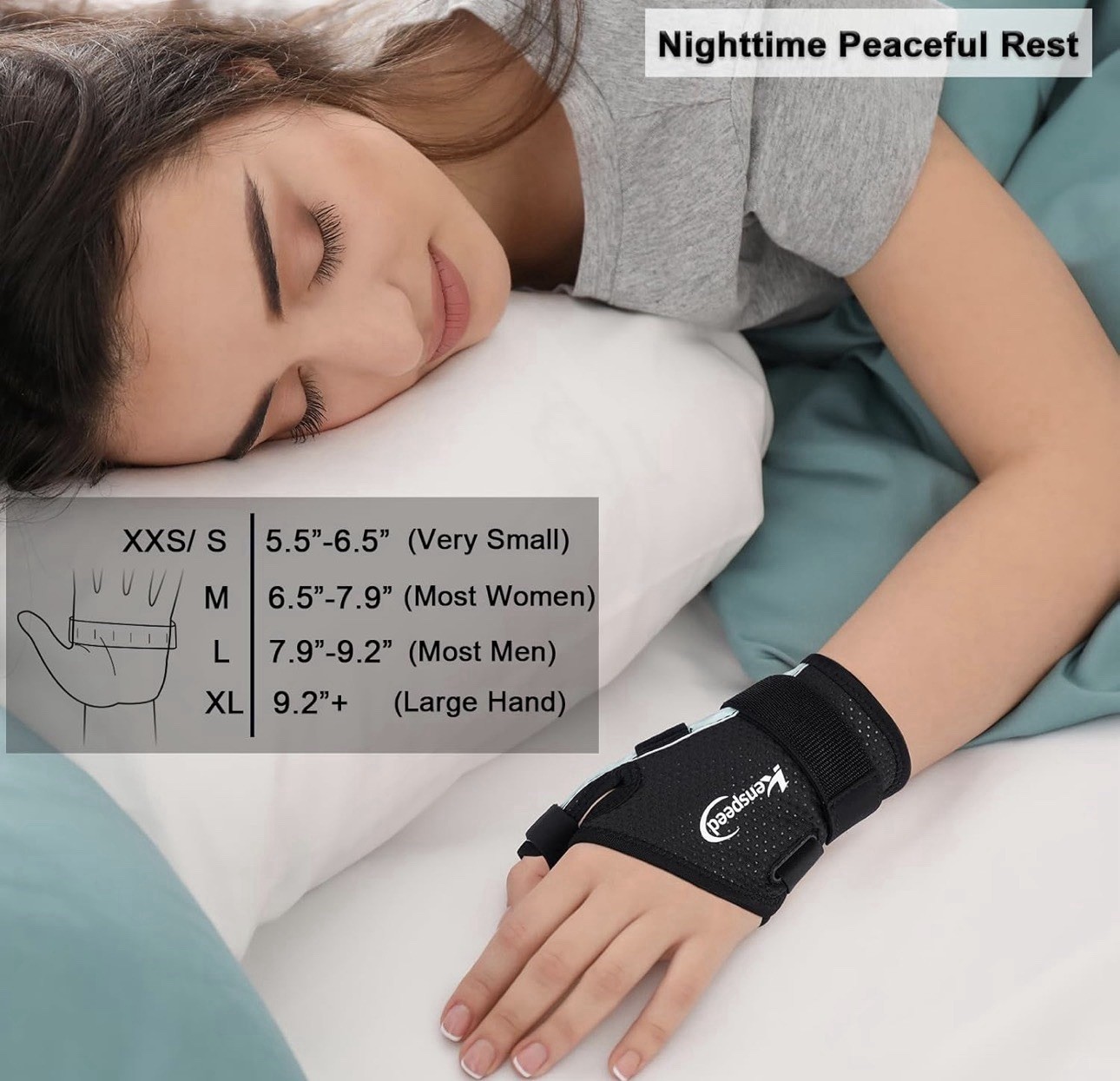 Kenspeed Wrist & Thumb Brace Left Hand Carpal Tunnel Wrist Brace Night Support T