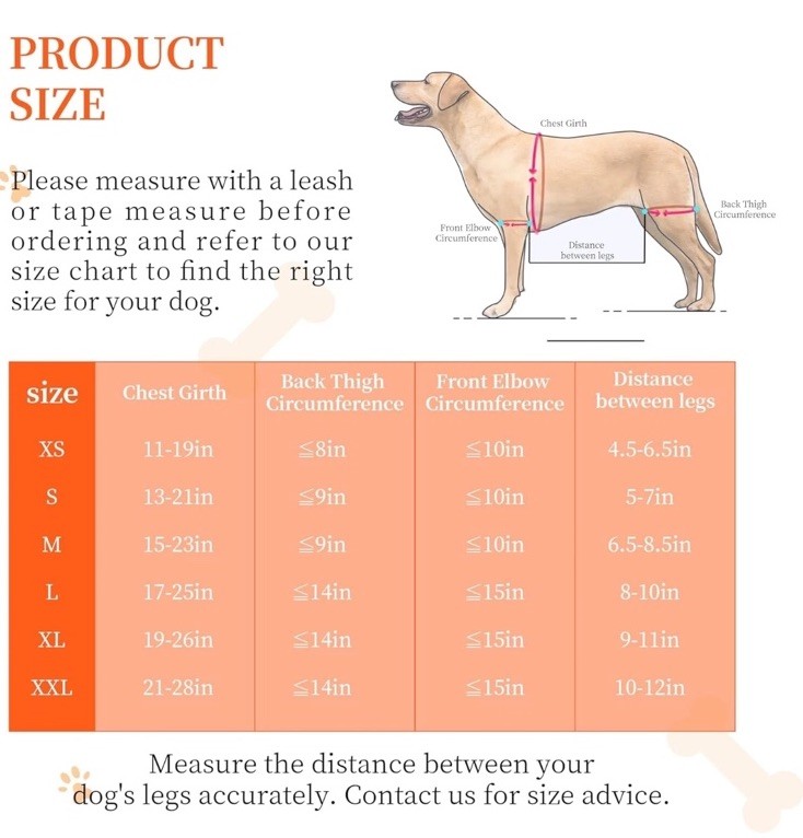 Furtent Dog Lift Harness with Handle – Dog Support Harness Large