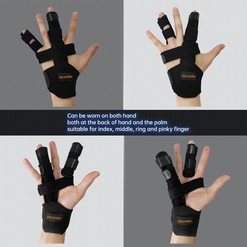 Trigger Finger Splint 2 Pcs, Adjustable Index Finger Splint, Finger Splint Mi…