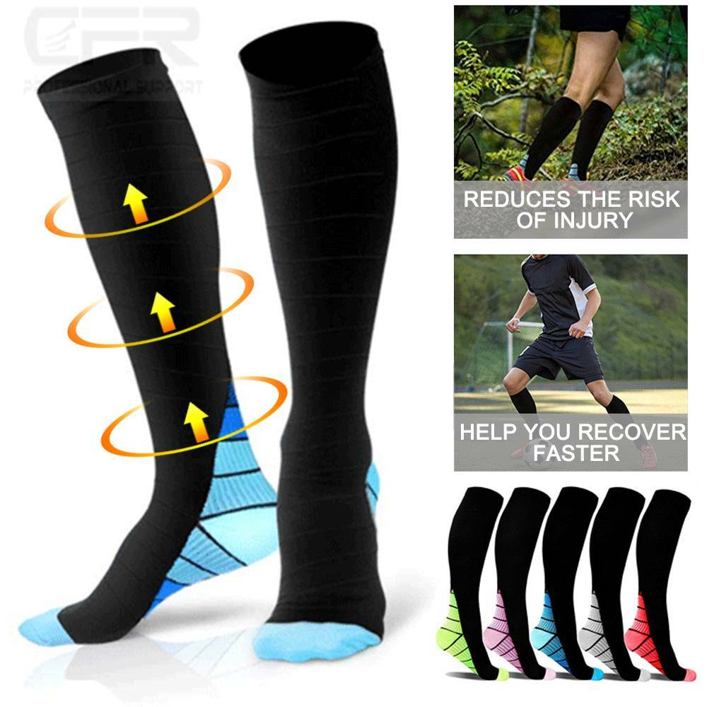 Compression Socks Calf Sleeves Leg Support Brace Anti Fatigue Circulation Unisex