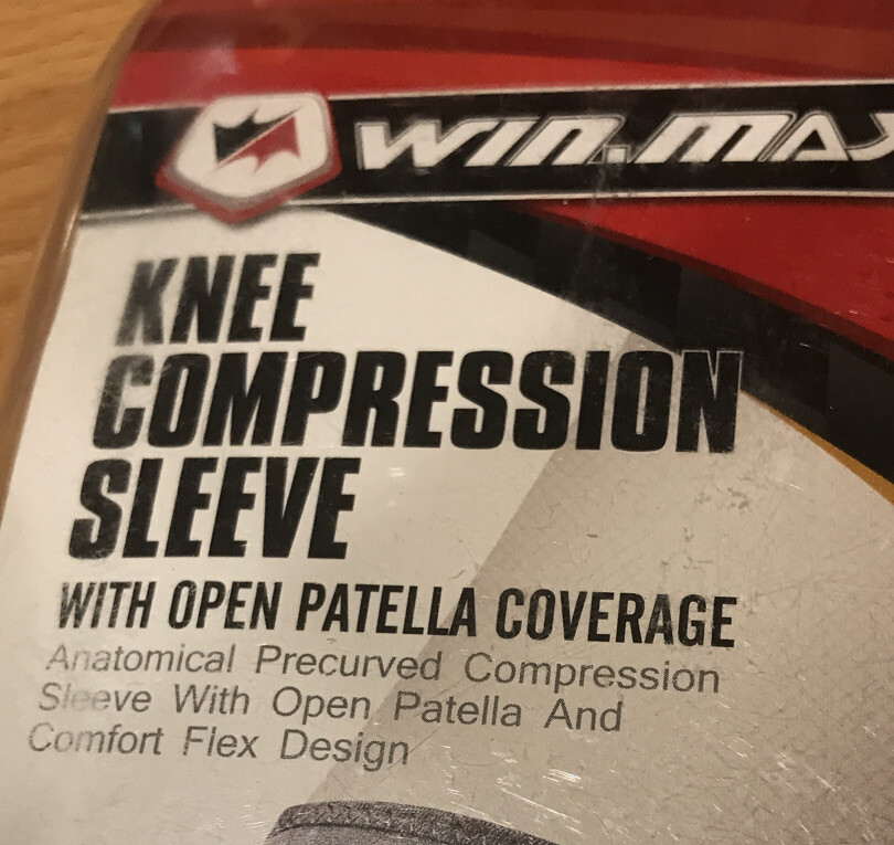 WinMax Knee Compression Sleeve Support Brace Neoprene W/Open Patella Coverage M