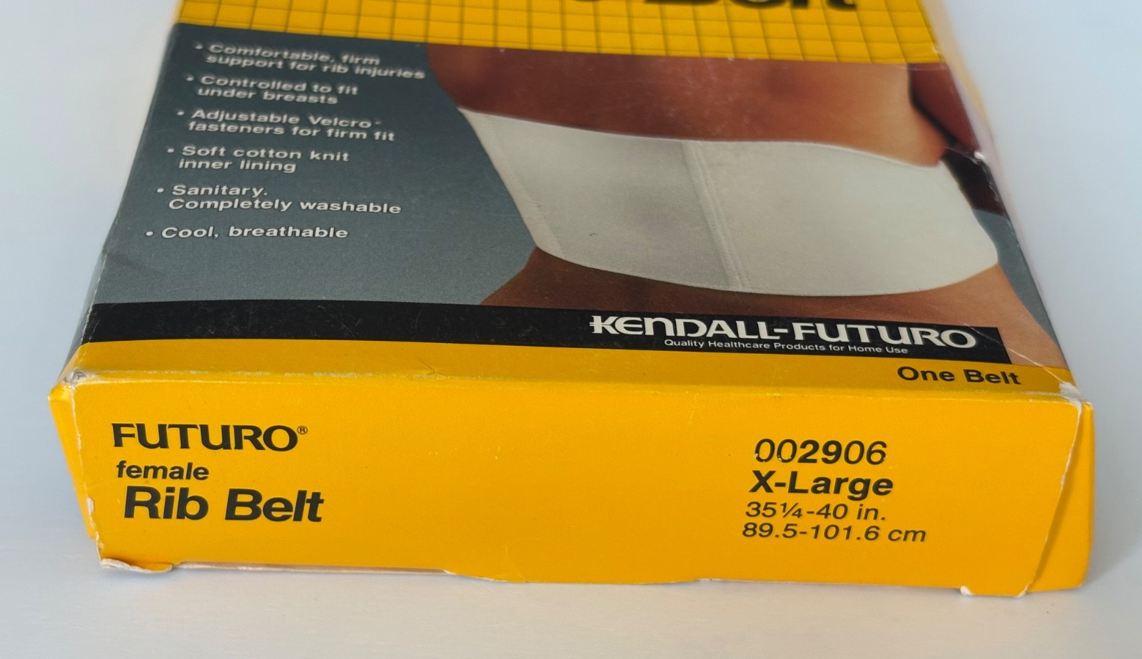 Vintage FUTURE Rib Female Belt Extra Large XL Adjustable – WHITE