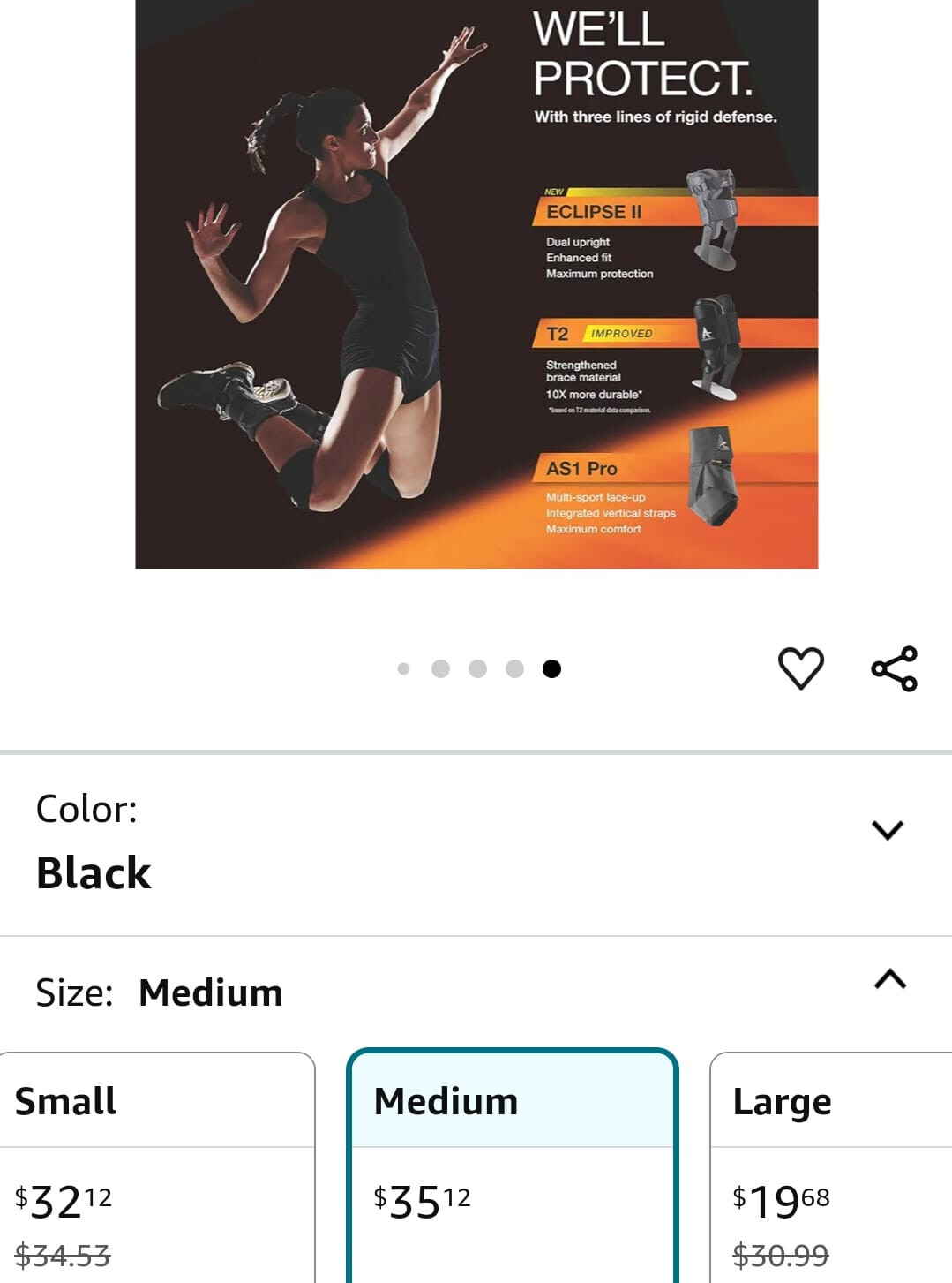 Active Ankle AS1 Pro Lace Up Ankle Brace, Ankle Support with Laces for Men & Wom