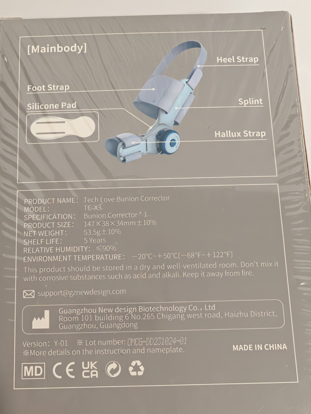 NIB. BUNION CORRECTOR. ADJUSTABLE KNOB BRACE/SPLINT. By Tech Love