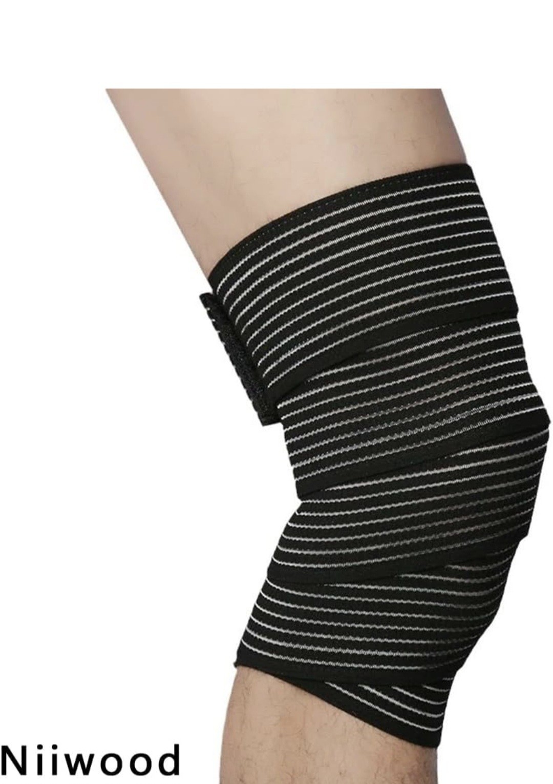 Niiwood Adjustable Elastic Compression Brace Black Knee Leg Elbow Ankle