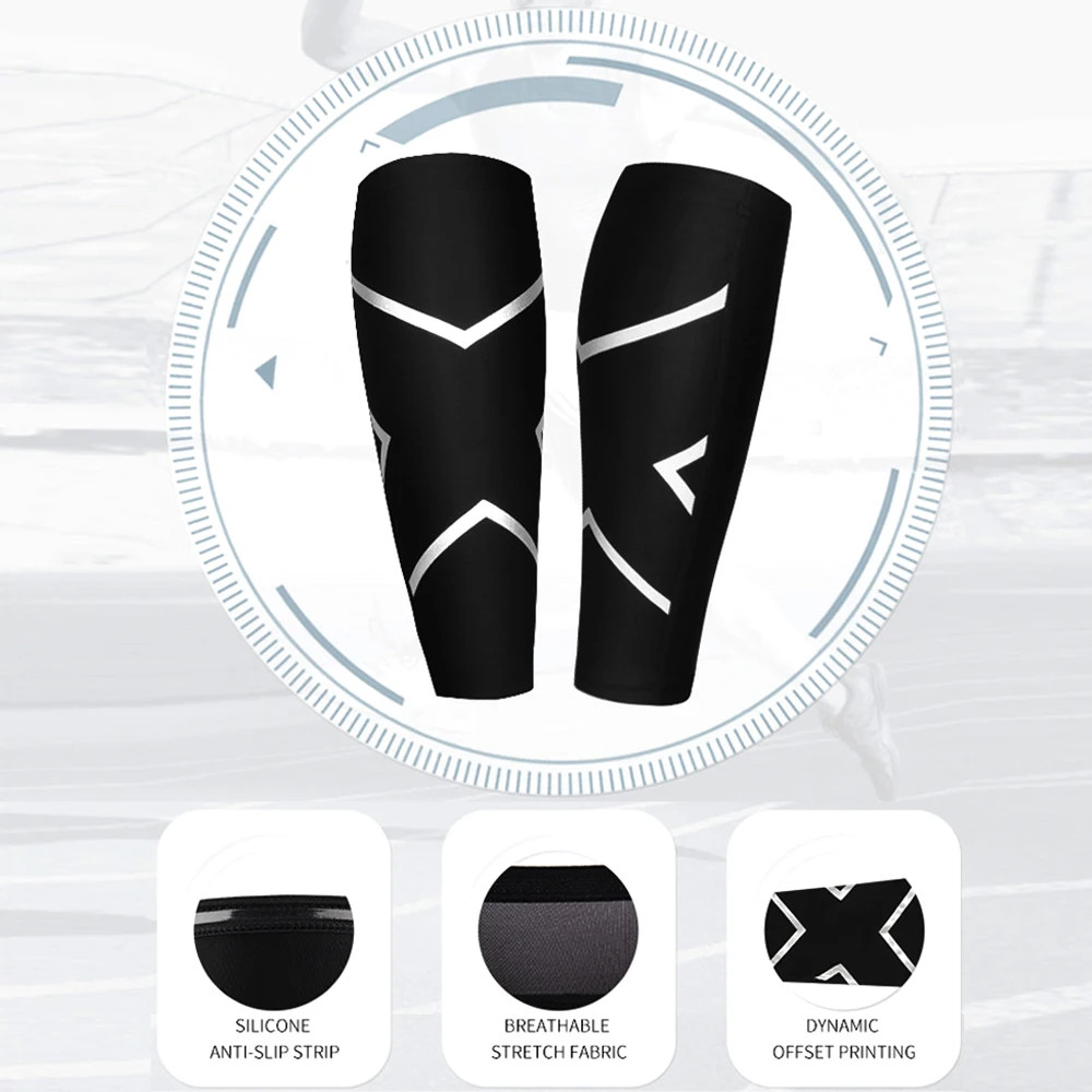 1Pcs Sport Compression Calf Sleeves Leg Sock Runners Shin Splint Varicose Vein C