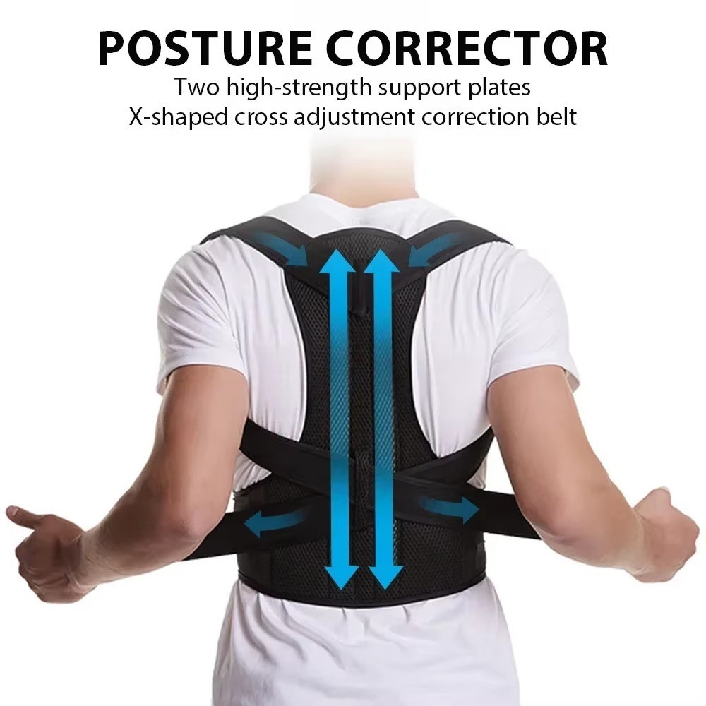 Adjustable Posture Corrector Low Back Support Shoulder Brace Belt for Men Women