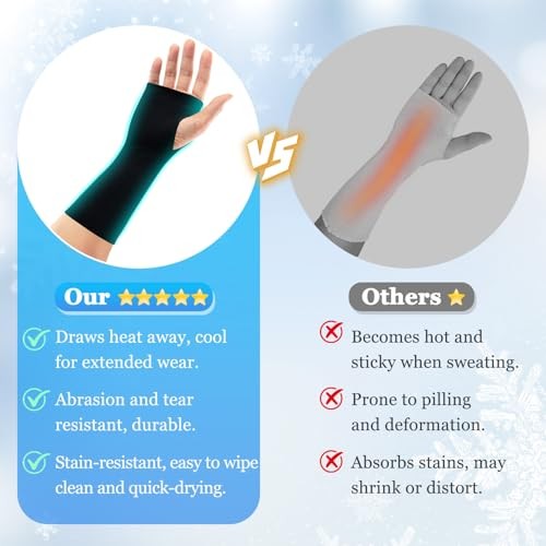 Hand Socks for Splint Under Brace, Wrist Brace Liner, Arm Sleeves Under Large