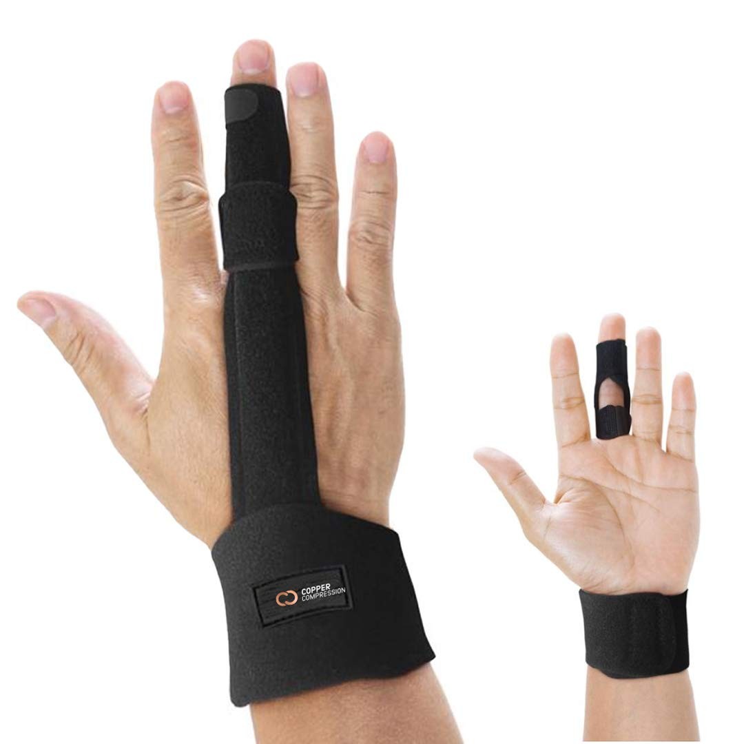 Copper Compression Finger Splint – Medical Grade Aluminum Brace Support Guard
