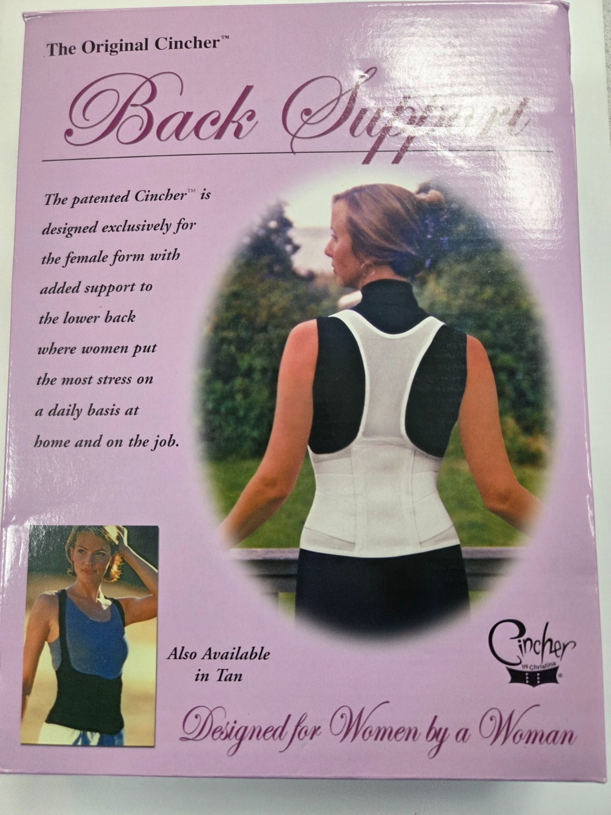 Womens Original Cincher Back Posture Spinal Alignment Support – Black – X-Large