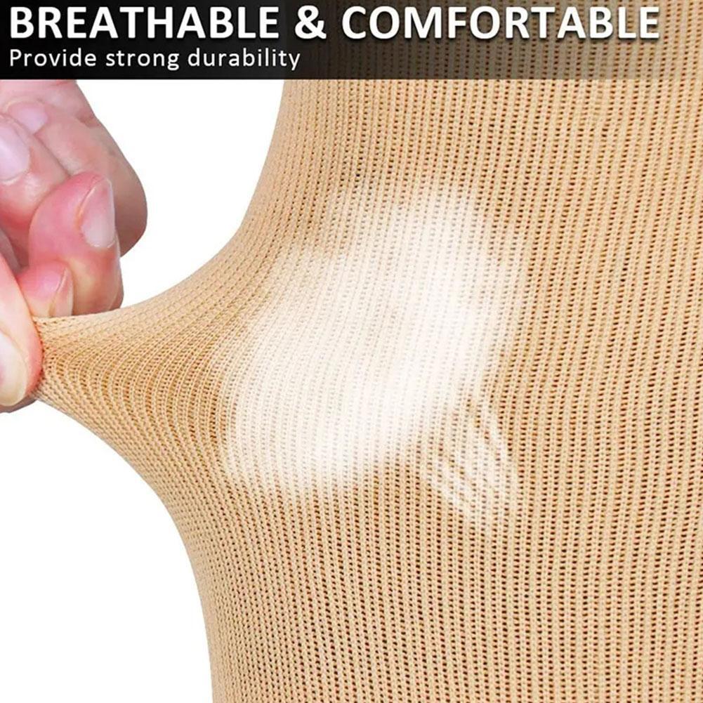 Zip-Up Compression Socks 20-30 mmHg GRADE Knee-High Unisex Leg Support NUDE