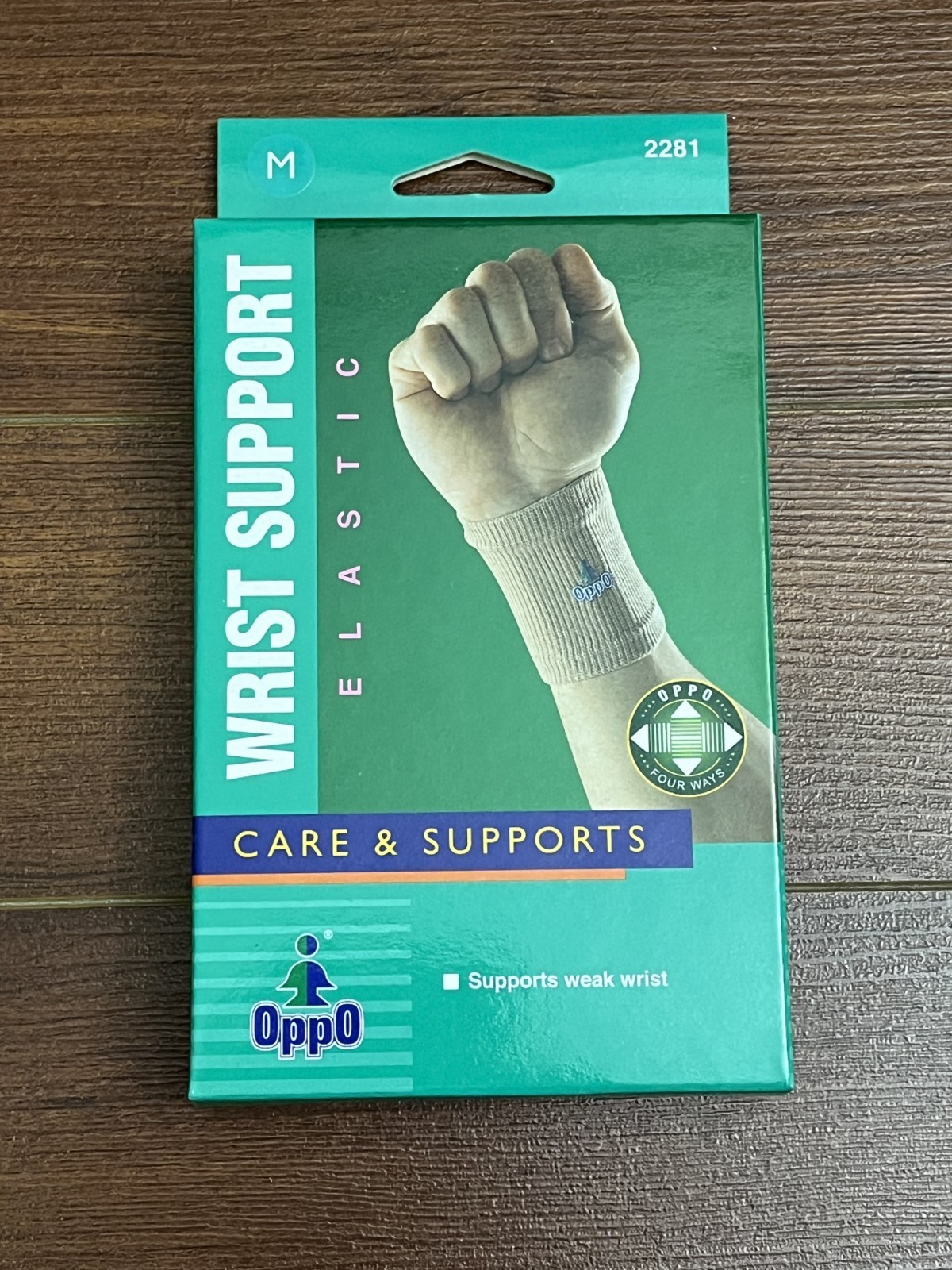 ***OPPO 2281 Elastic Wrist Brace Support Splint Sports Wrap – Size Medium (M)***