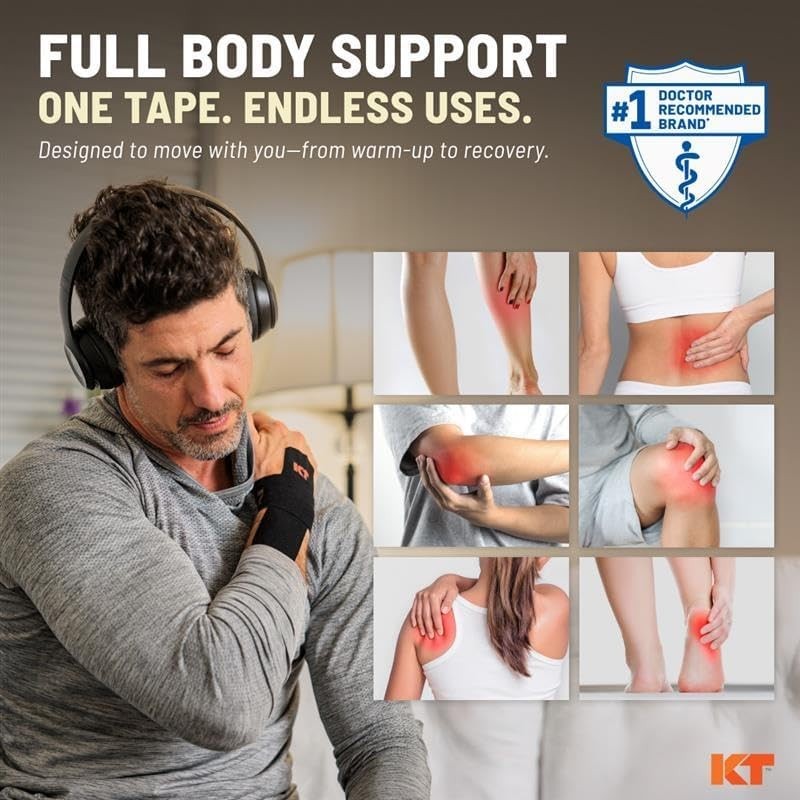 Doctor-Recommended Kinesiology Tape – 20 Precut Strips for Muscle and Joint Care