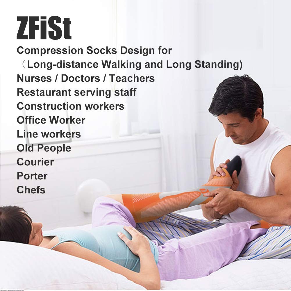 3 Prs Sport Compression Socks Men,20-30mmhg Nurse Socks for Edema