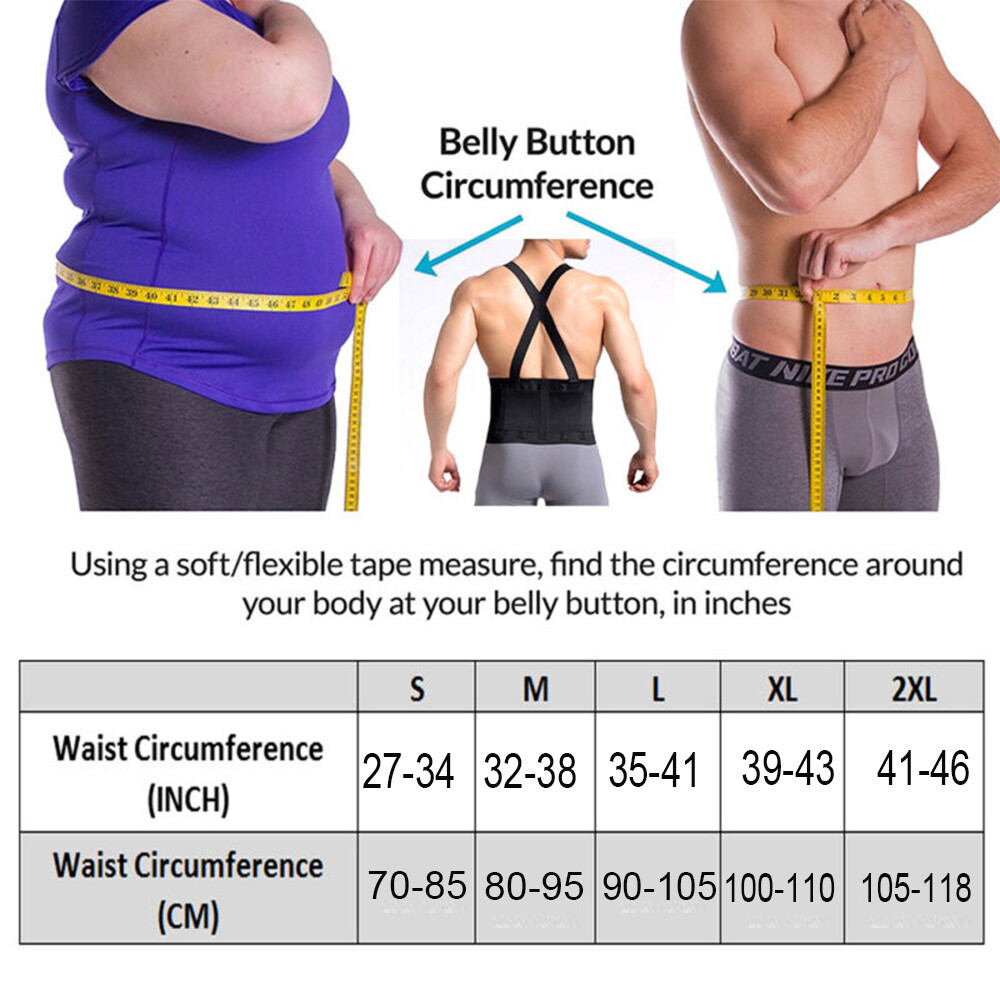 Heavy Duty Lift Lumbar Lower Back Waist Support Belt Brace Suspenders