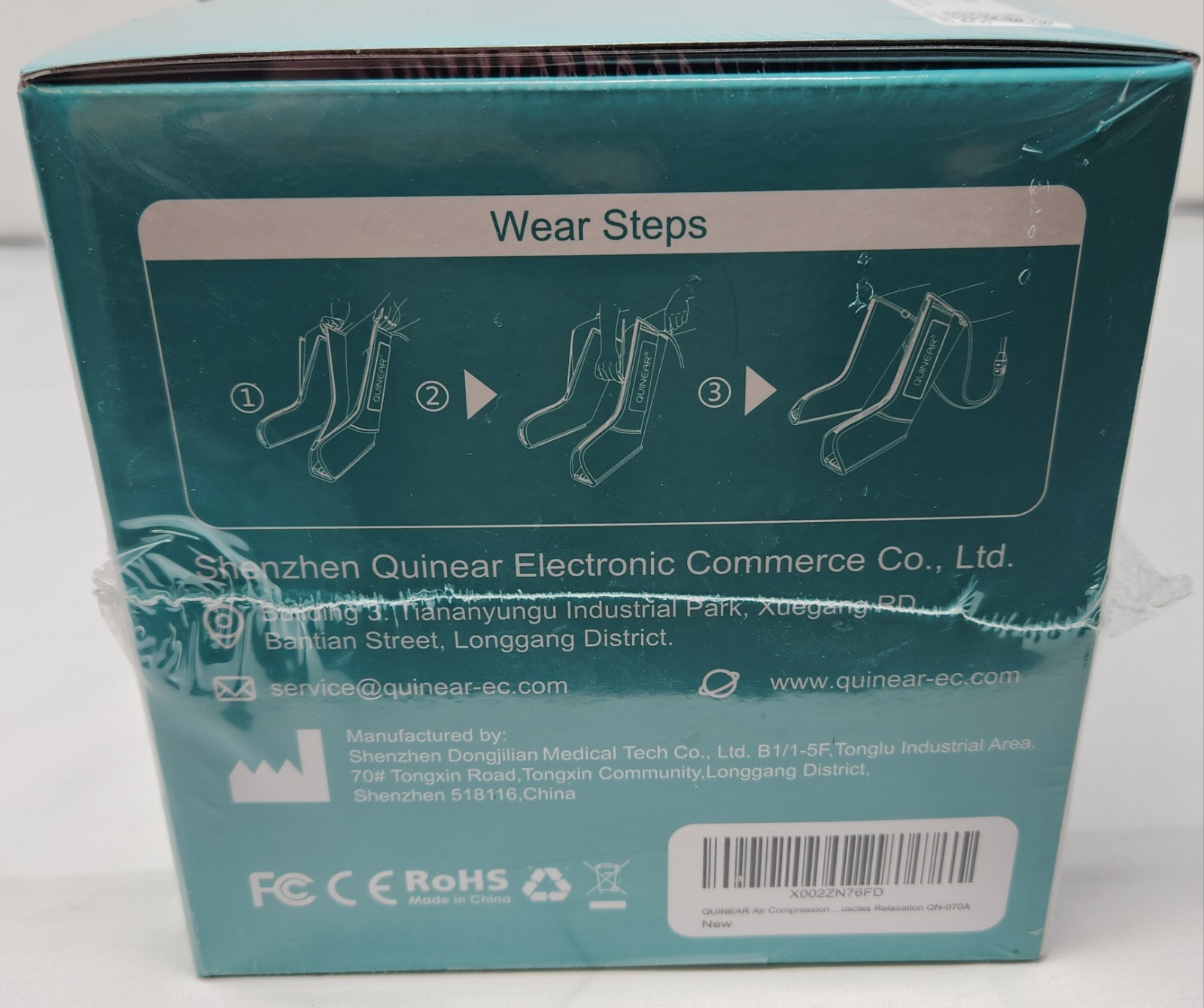 QUINEAR Air Compression Therapy Device QN-070A Leg Recovery Boots – New