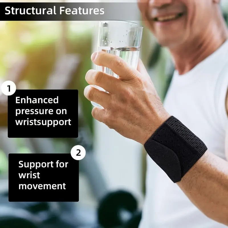 2Pcs Adjustable Sports Wrist Band Brace Wrap Support Strap Carpal Tunnel Bandage