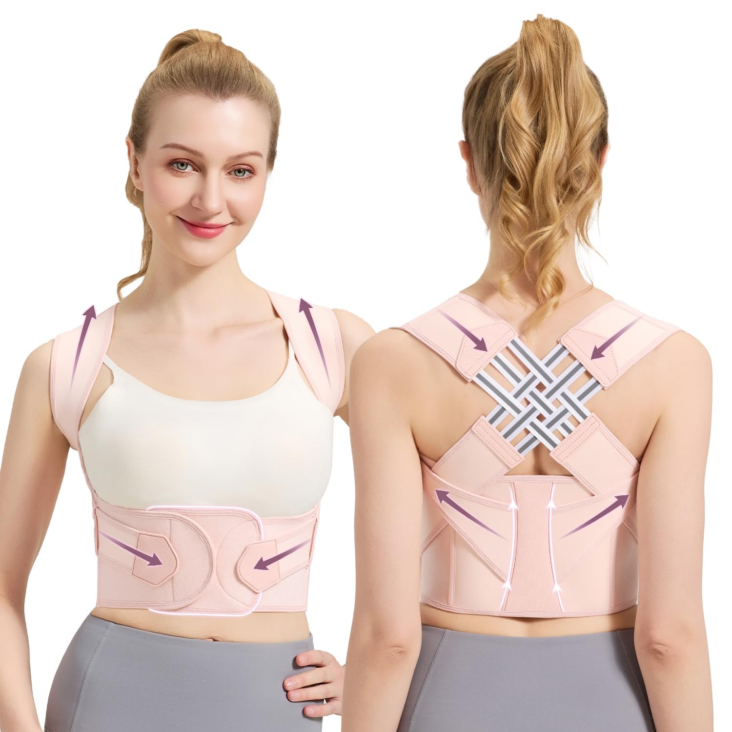 VOKOKOYA Posture Corrector Women And Men,Adjustable Shoulder Straightener,Back