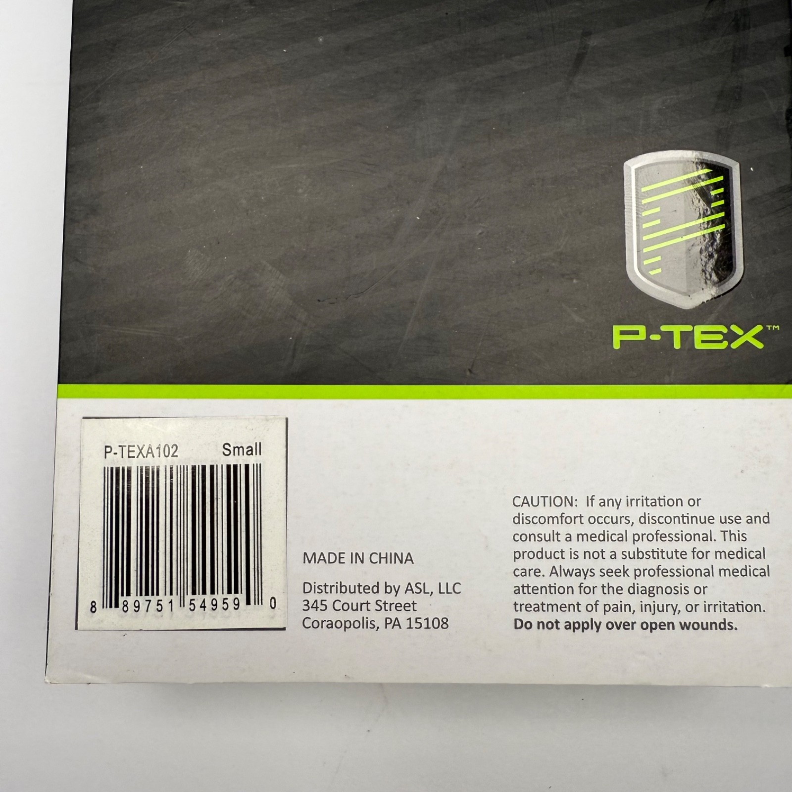 P-TEX Ankle Sleeve w/ Stability Wraps Support Brace – Small & Large – Black NEW