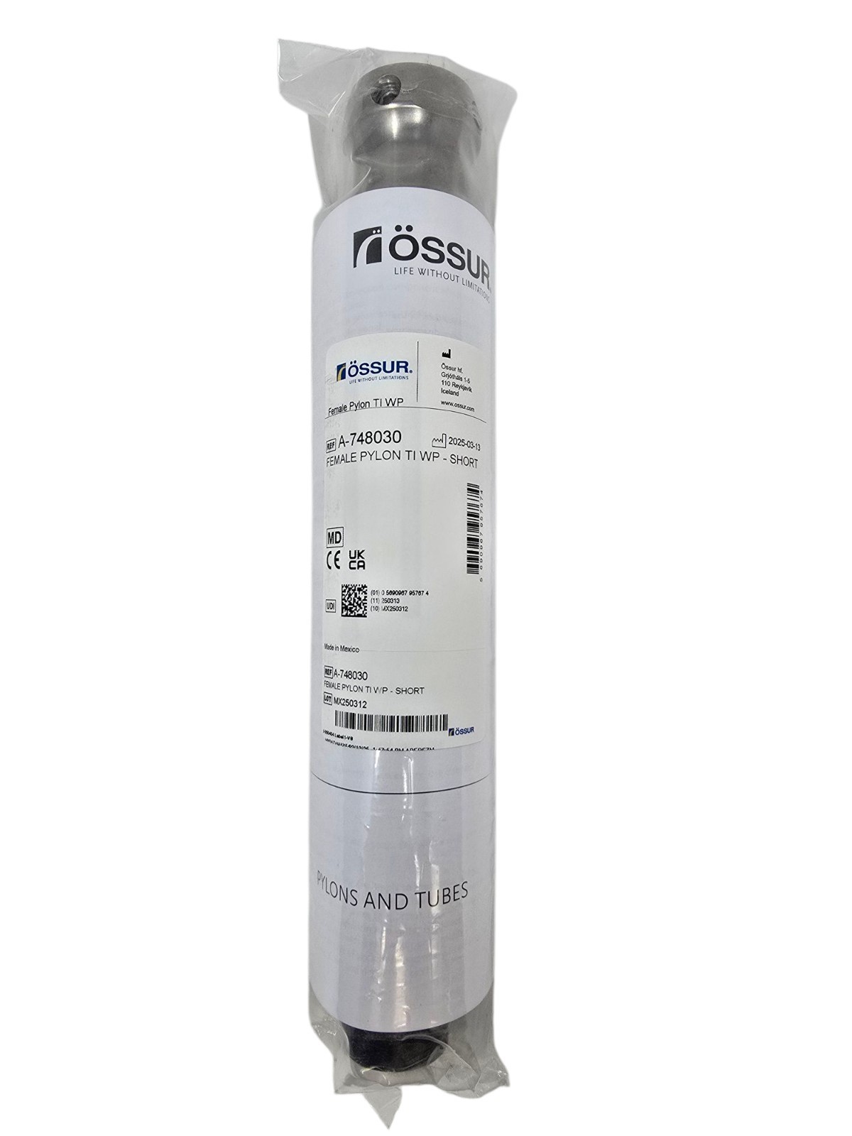 OSSUR A-748030 Female Pylon TI WP – Short NEW