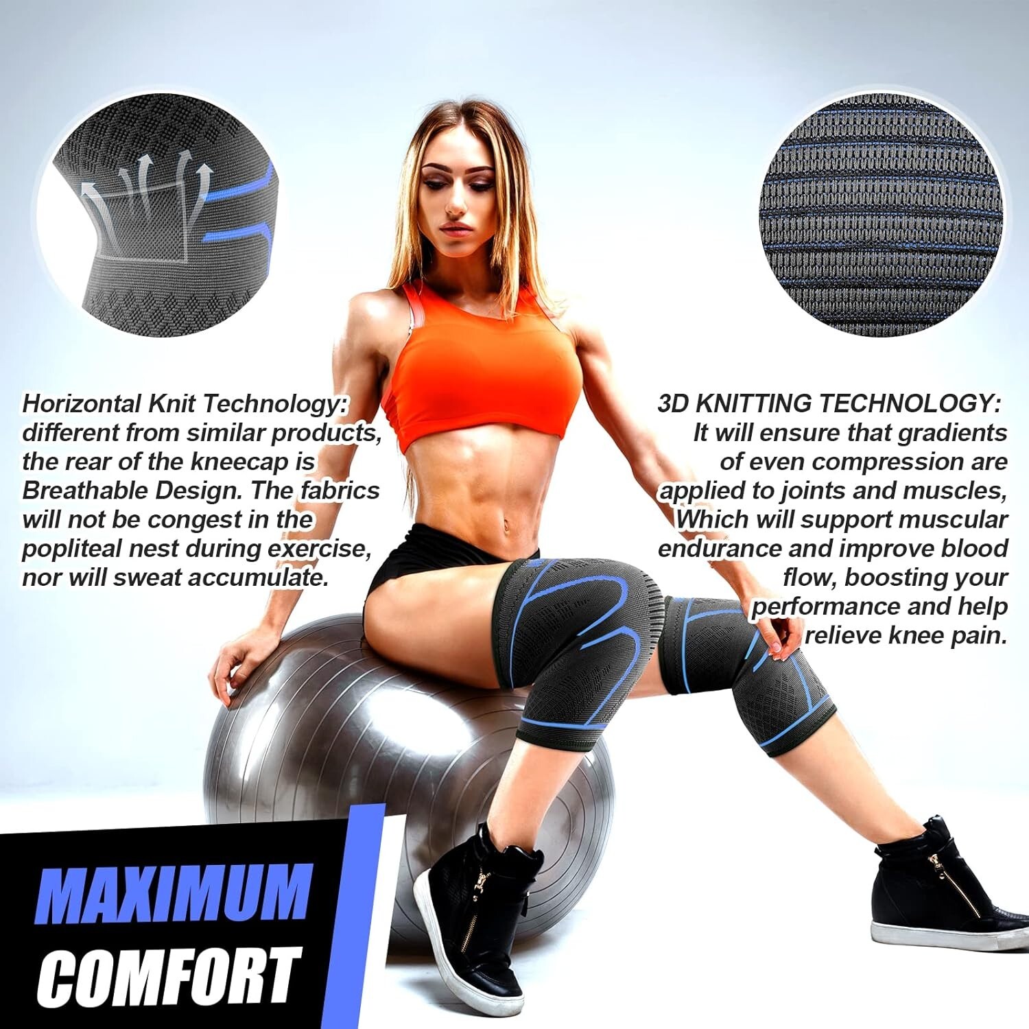 NEENCA 6 Pack Knee Brace, Knee Compression Sleeve Support for Knee Pain (SMALL)