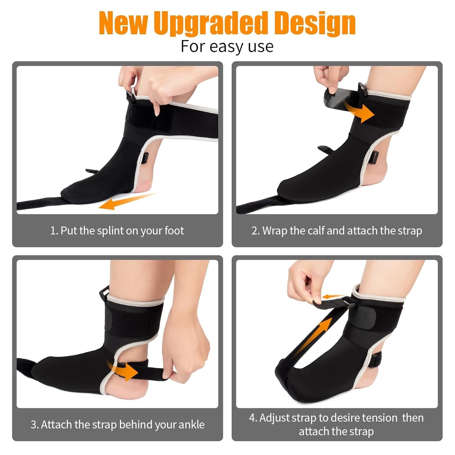Comfortable Night Splint Sock for Plantar Fasciitis & Achilles Tendonitis Relief