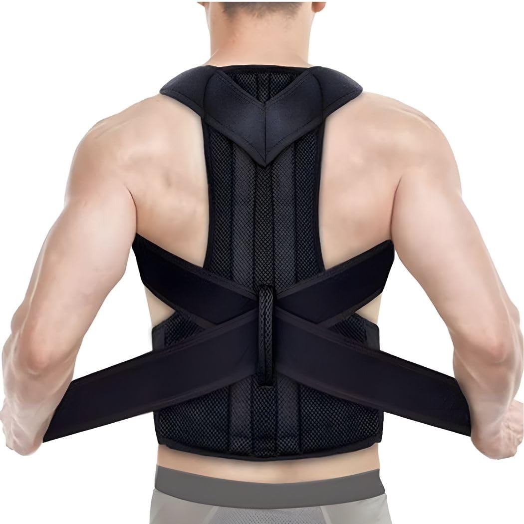 3-in-1 Posture Corrector for Men & Women | Adjustable Back Brace with Medium