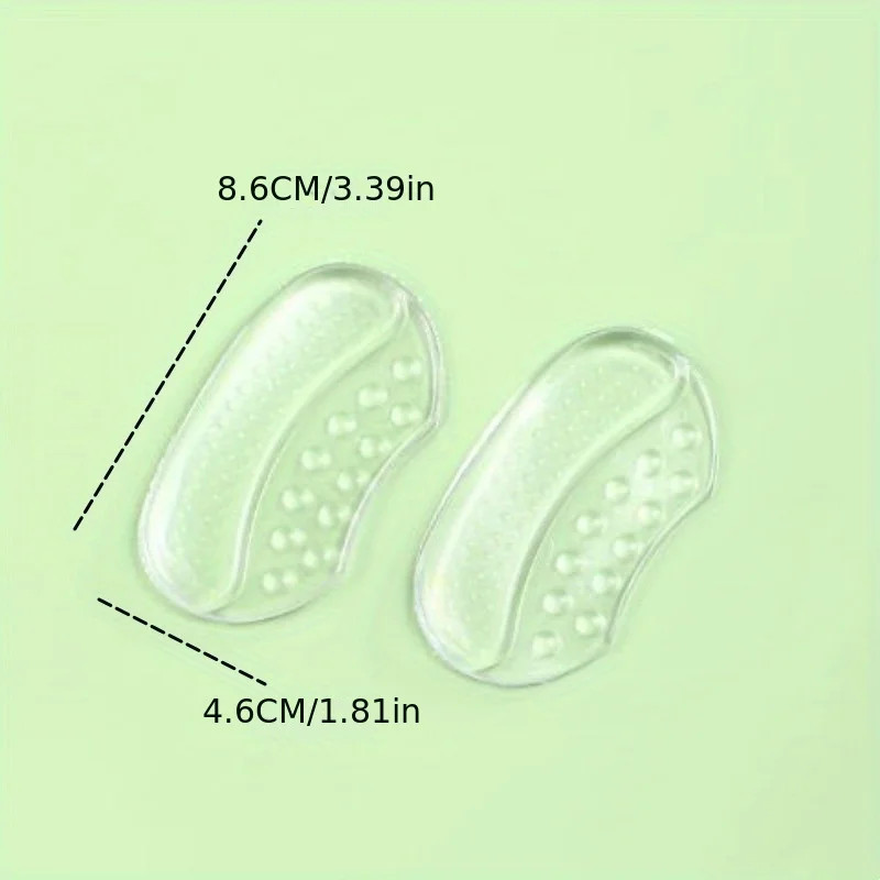 2/4/6-pcs Silicone High-Heel Arch Support Insoles, Anti-Slip Heel Inserts, Rubbe