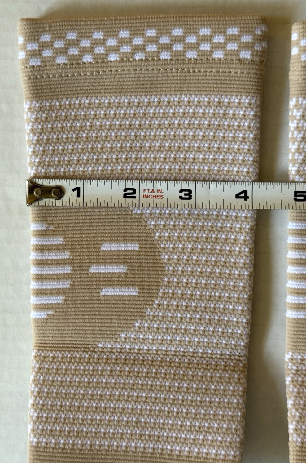PowerLix Elbow Brace Compression Support 1 Pair Beige and White Size Small New