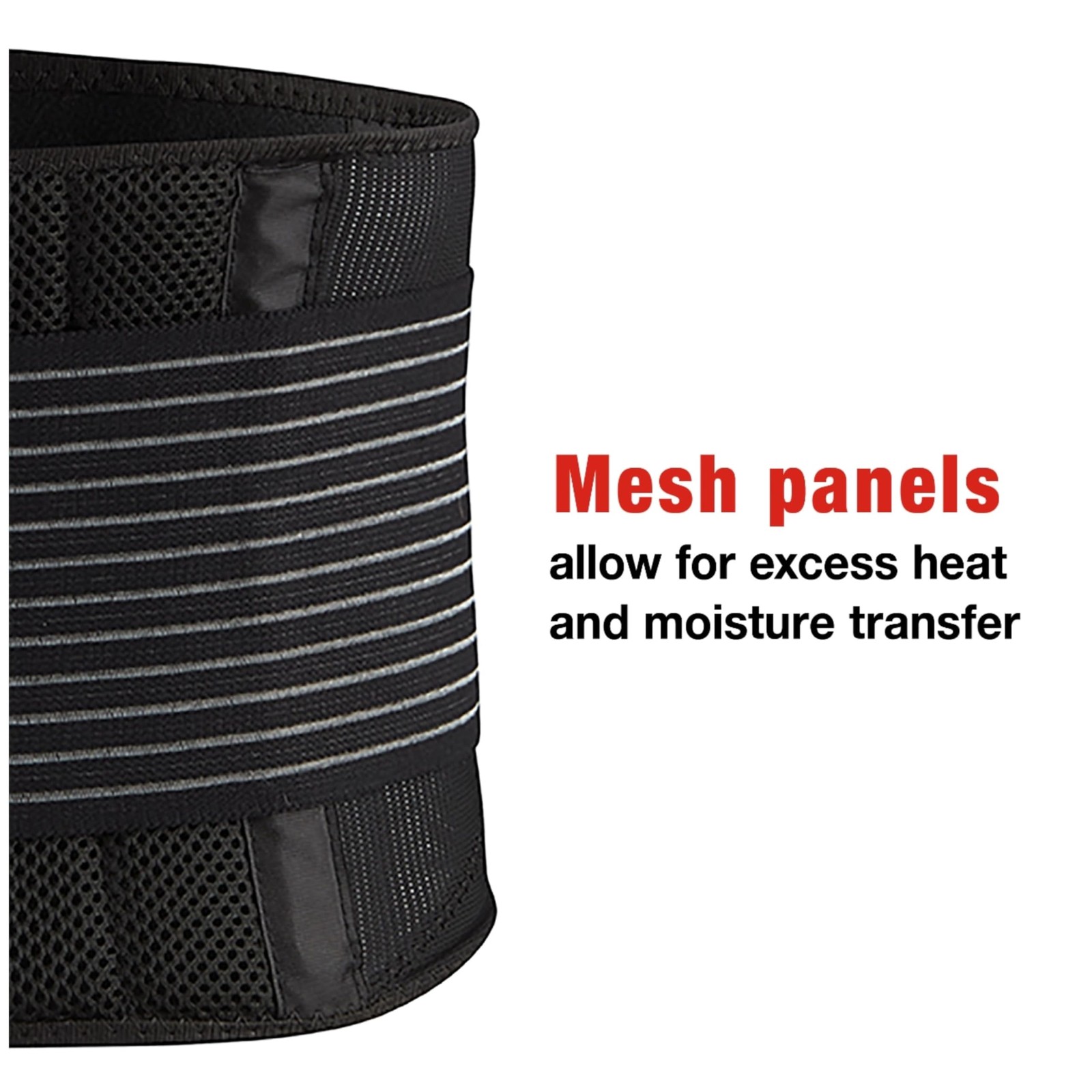 Adjustable Back Brace for Support, Comfort, and Full Range of Motion Black