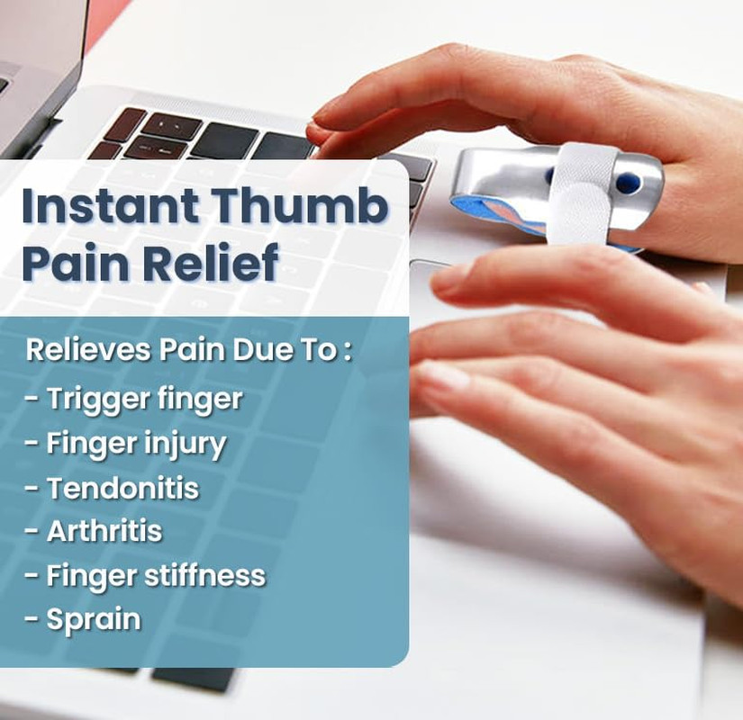 Thumb Brace (2 Pack) Trigger Thumb Splint, Thumb Cast for Pain Relief | No Mo…